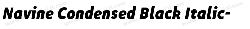 Navine Condensed Black Italic字体转换